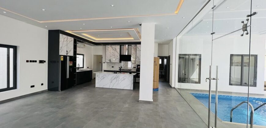 Executive 4 bedroom Storey Building with Boys Quarters and a Security post for Sale at Adjiringanor