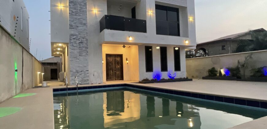 4 Bedrooms Swim Pool House with 1 Boysquarter for sale at East Legon school junction