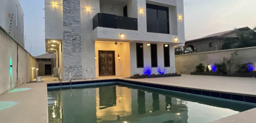 4 Bedrooms Swim Pool House with 1 Boysquarter for sale at East Legon school junction