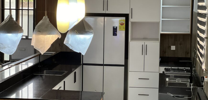 4bedroom storey building semi furnished located at Lashibi sakumono