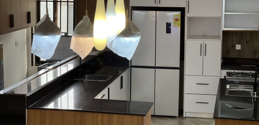 4bedroom storey building semi furnished located at Lashibi sakumono