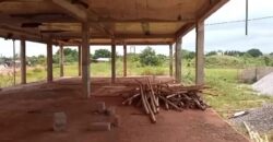 1.231 Acre landed property || uncompleted shop || block factory for sale at Oyibi