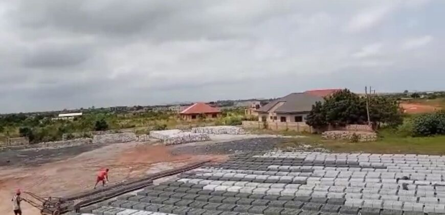 1.231 Acre landed property || uncompleted shop || block factory for sale at Oyibi